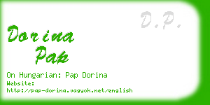 dorina pap business card